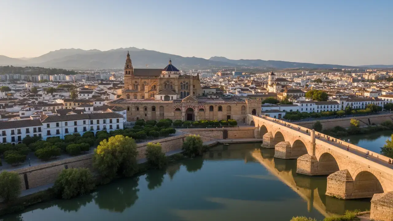Vue panoramique de Cordoue avec la Mezquita