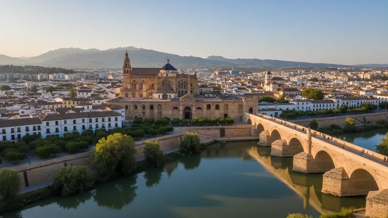 Vue panoramique de Cordoue pour le guide principal de découverte