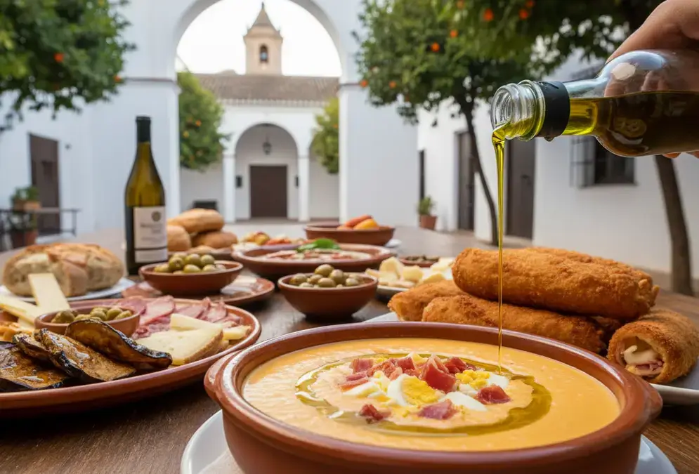 Salmorejo cordouan, soupe froide emblematique de la gastronomie de Cordoue