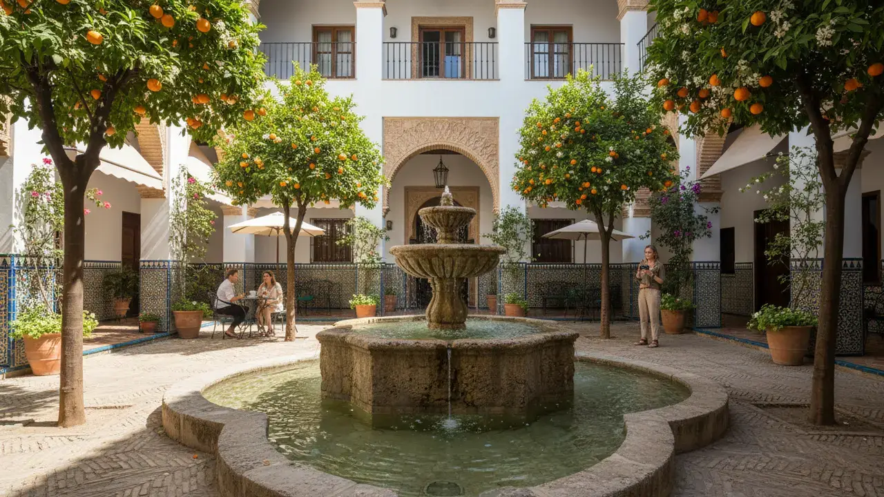 Patio d'hôtel boutique avec jardin, Cordoue