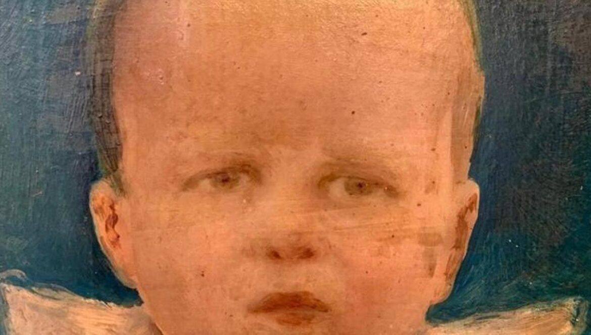 Detalle del retrato atribuido a Julio Romero de Torres.
