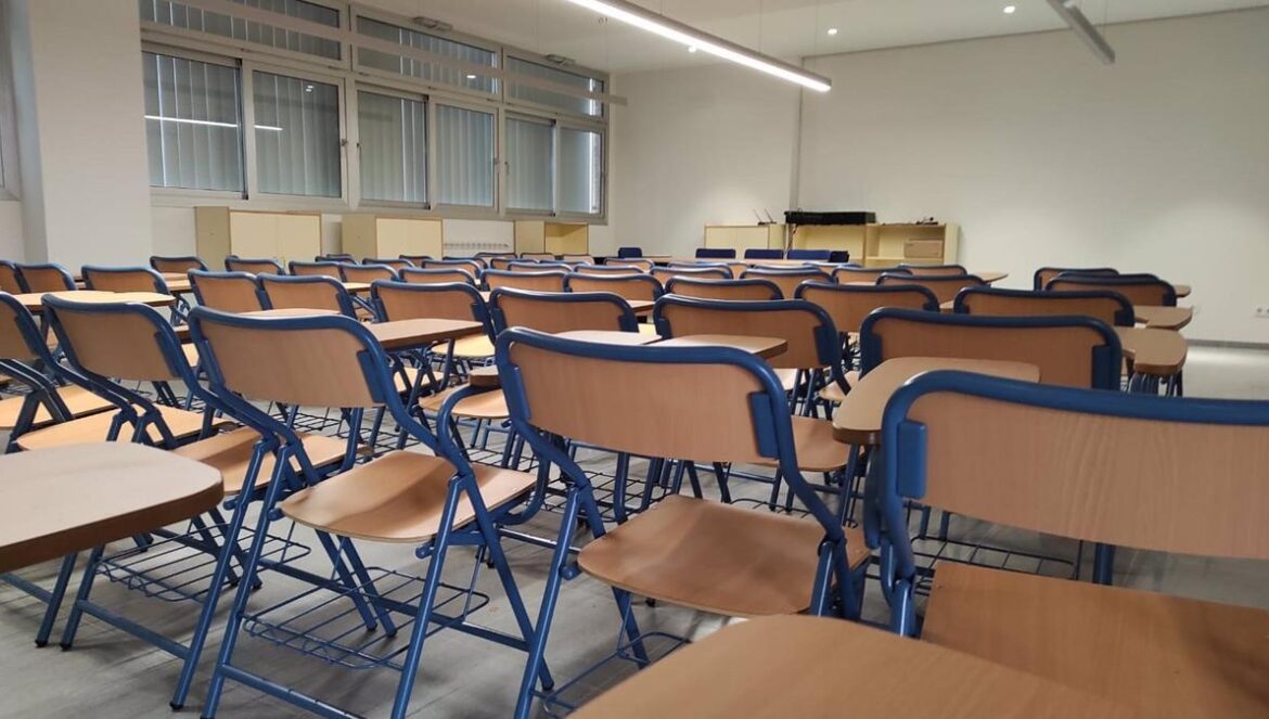 Aula de un colegio público en Córdoba capital.