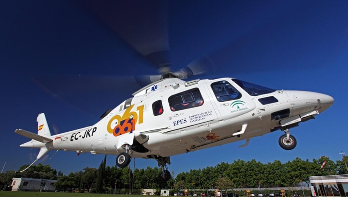 Helicóptero sanitario del 061.