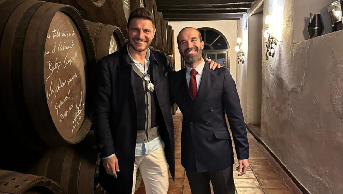Joaquín junto a Rafael Cuevas en Bodegas Campos / Bodegas Campos
