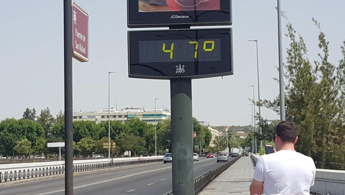Un termómetro en Córdoba en un episodio de calor | MADERO CUBERO