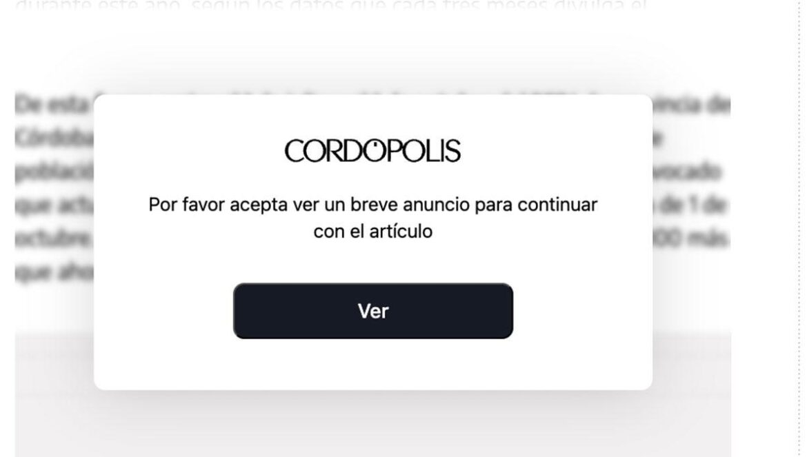 Acepta un breve anuncio para continuar con el artículo