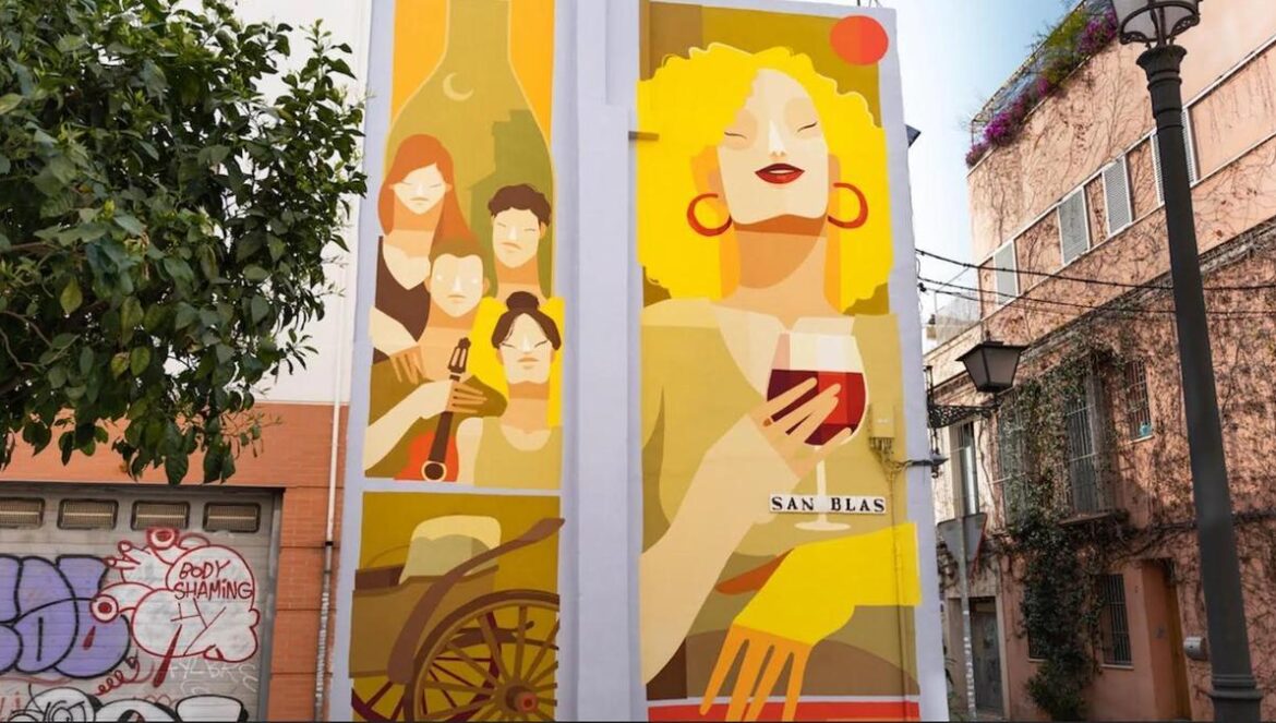Un mural de Zesar Bahamonte.