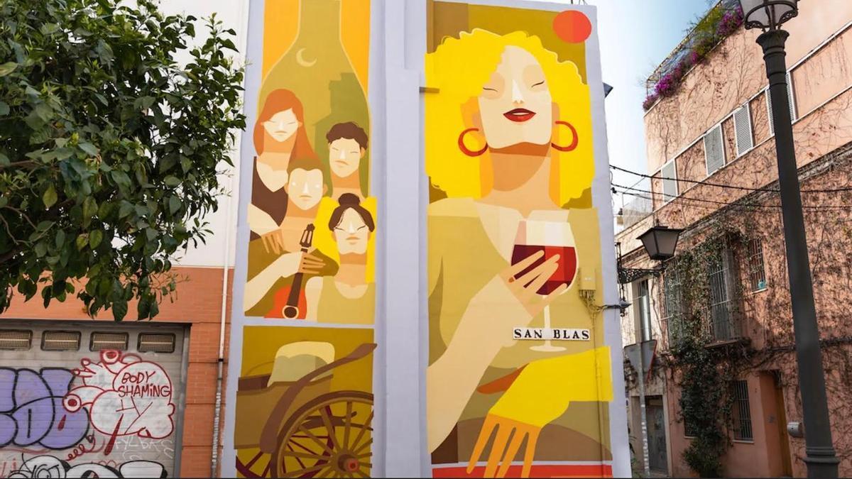 Un mural de Zesar Bahamonte.