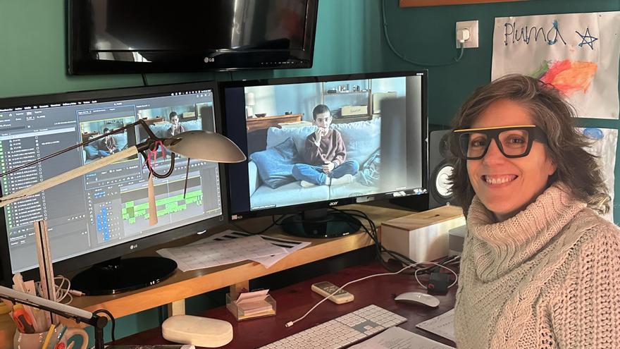 Ana Álvarez Ossorio, durante el montaje de una película. / CÓRDOBA