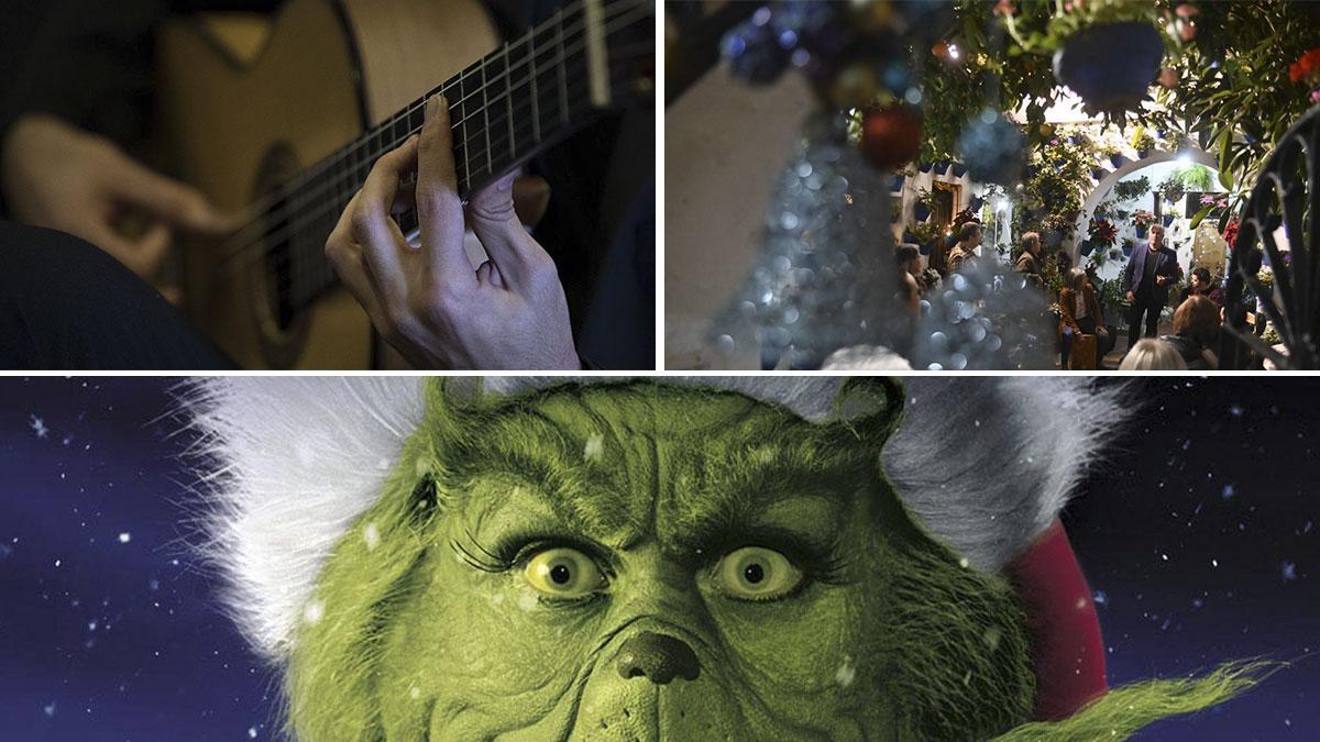 Agenda cultural del fin de semana Comienza de los Patios en Navidad Matinales flamencas TONI BLANCO El Grinch