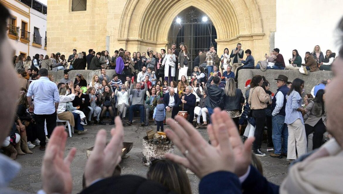 Celebración de una zambomba de Jerez durante la Navidad de 2023.