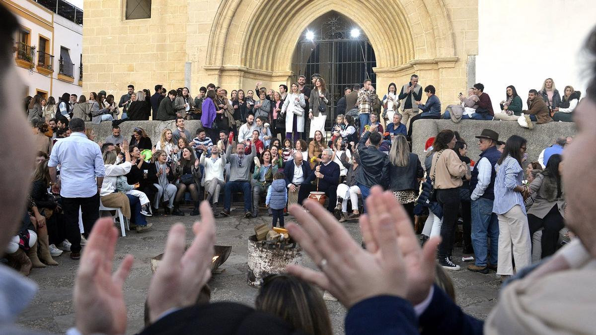 Celebración de una zambomba de Jerez durante la Navidad de 2023.