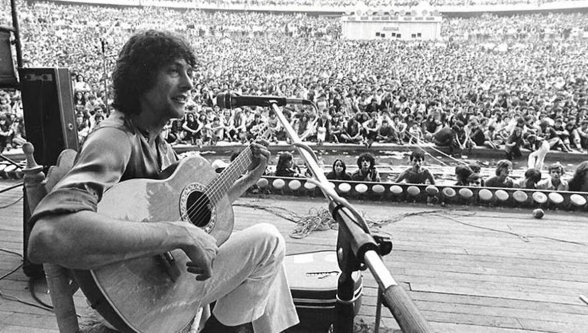 El grupo Triana. Luis Clemente J.M.AYALA Eduardo Rodway, en el concierto del parque de atracciones de Madrid en 1981. Triana.