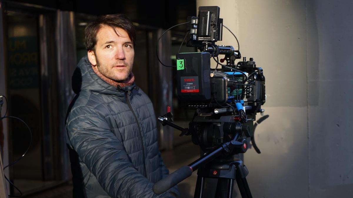 Alvaro Medina, en el rodaje de 'La Estrella Azul'