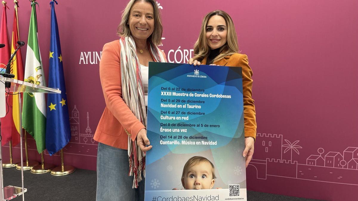 Presentación de las actividades navideñas de la Delegación de Cultura. Marta Siles (2ª dcha.), en la presentación del programa de 'Navidad en el Palacio de la Merced'.