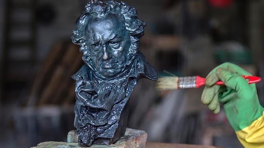 Una estatuilla de los premios Goya. / ACADEMIA DE CINE