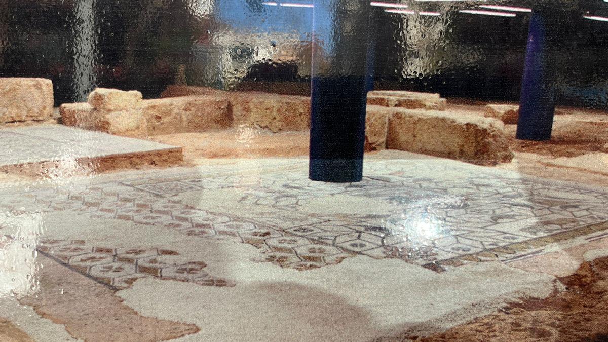 Interior de la villa. Villa romana que descansa en el sótano de un edificio de la calle Algarrobo de Córdoba