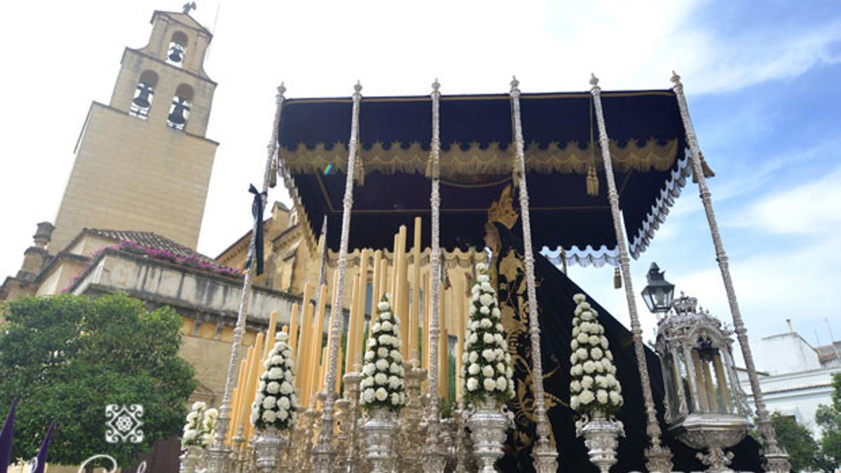 Una procesión de Semana Santa en Córdoba. Córdoba presenta en Fitur la primera Feria Cofrade de España e Iberoamérica.