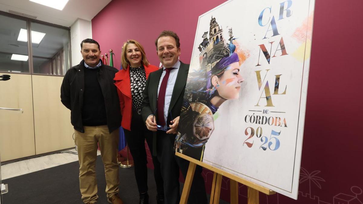 Presentación del Carnaval de 2025. Un grupo, actuando en las preliminares del Carnaval de Córdoba Cabalgata del Carnaval de Córdoba.