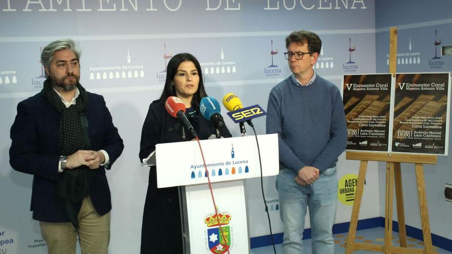Presentación del quinto encuentro de corales, a celebrar este sábado en el Auditorio Municipal. / Manuel González