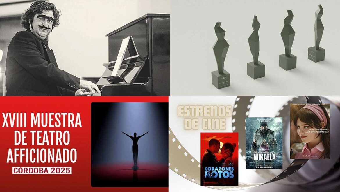 Agenda cultural del 31 al 2 de febrero Fachada del Gran Teatro ÁLEX GALLEGOS Lolo Fernandez XVIII muestra de teatro aficionado Películas que se estrenan en los cines de Córdoba