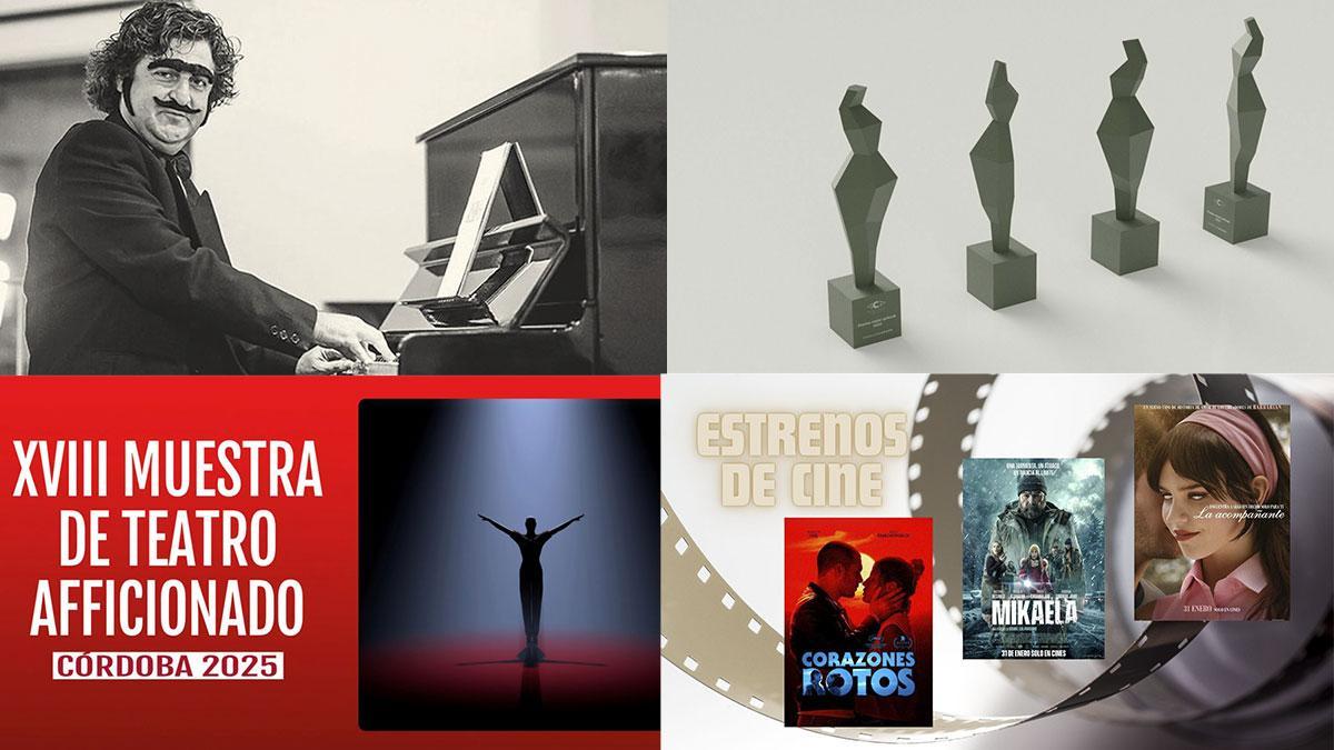 Agenda cultural del 31 al 2 de febrero Fachada del Gran Teatro ÁLEX GALLEGOS Lolo Fernandez XVIII muestra de teatro aficionado Películas que se estrenan en los cines de Córdoba