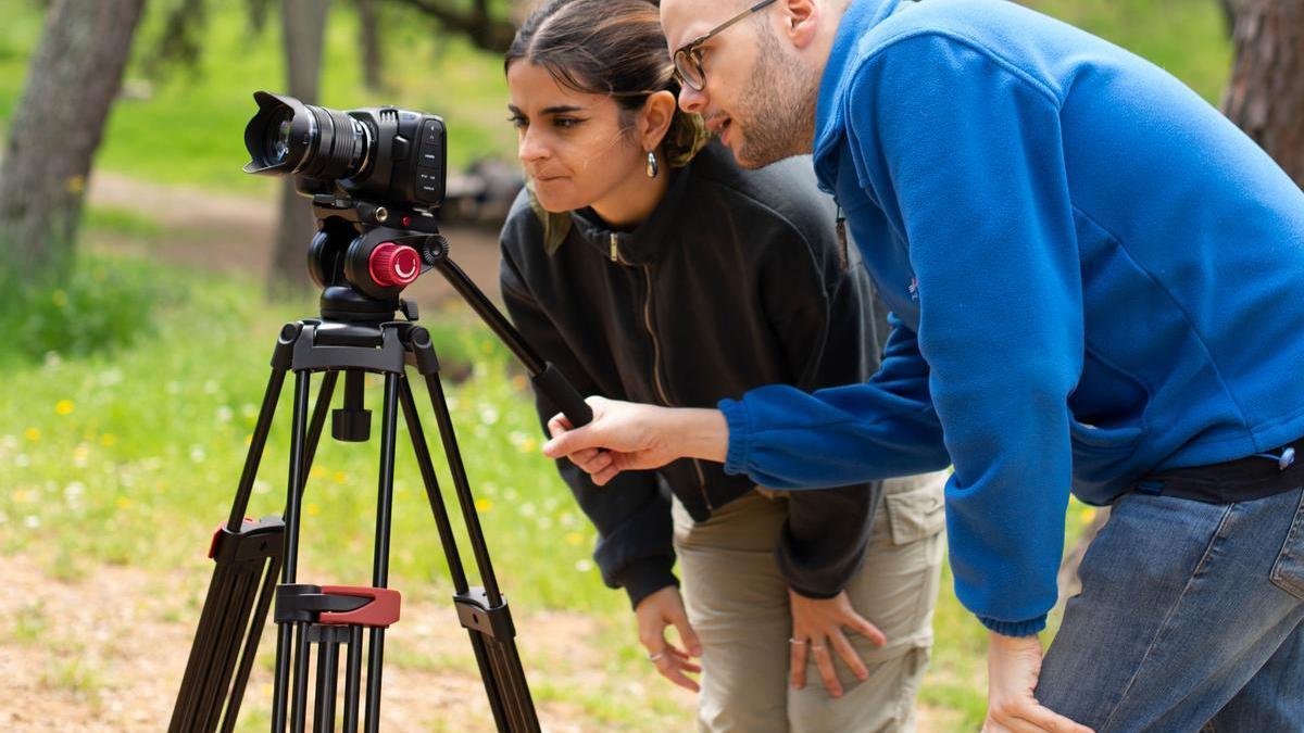 Alex Sereno y Celia Kiedis rodando una secuencia de 'Lady Sakura'.