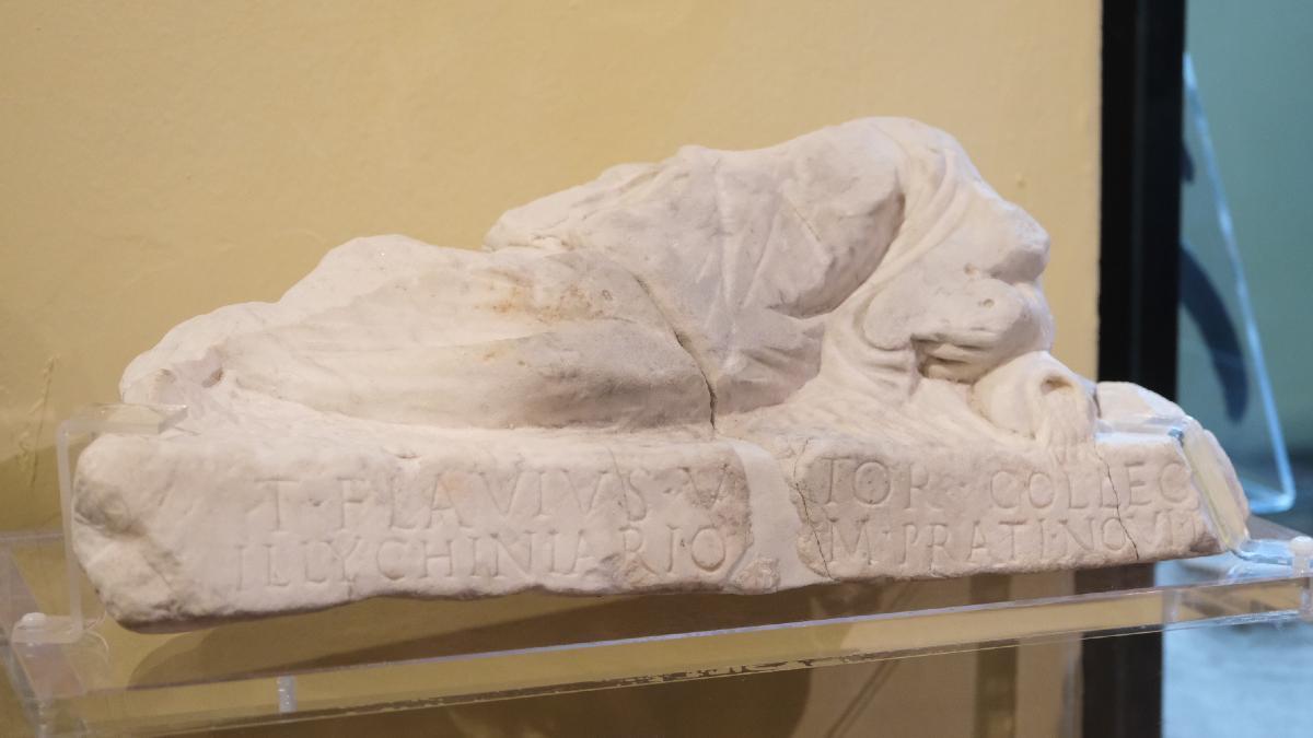 La histórica escultura del Nilo de Igabrum, ya en Cabra.