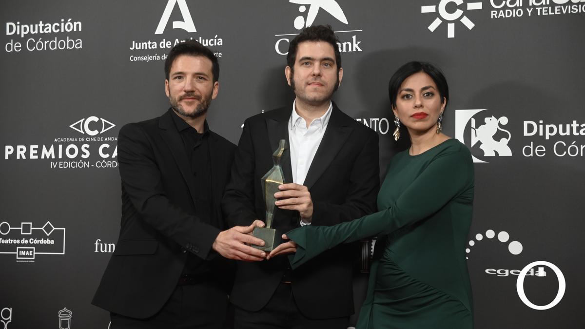 Antonio Pérez J.M. Ayala Paz Vega J.M. Ayala Alvaro Medina El algecireño Alexis Morante con el premio Carmen J.M. Ayala