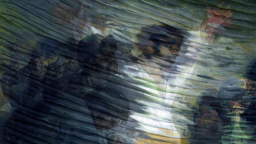 Un fragmento de una de las obras expuestas de Rafael Jiménez en la Fundación Gala. / CÓRDOBA