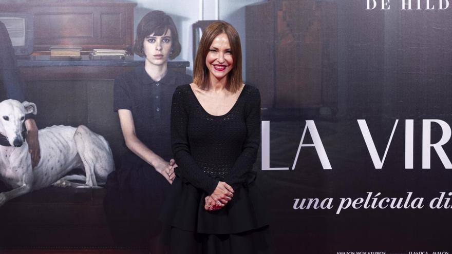 La aragonesa Paula Ortiz en el preestreno de ‘La virgen roja’ en los cines Palafox de Zaragoza. / MIGUEL ÁNGEL GRACIA