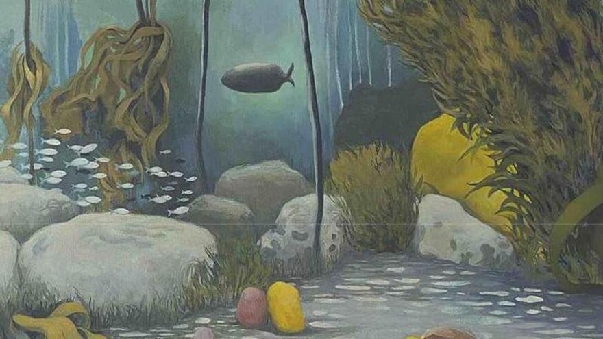 Fragmento de uno de los óleos expuestos en la muestra 'Ebria de carne azul'. / CÓRODBA