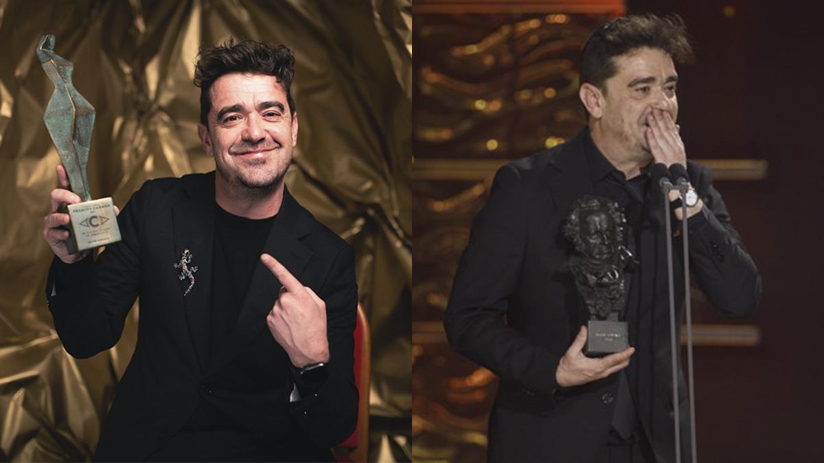 Javi Frutos tras recibir el premio Carmen y el Goya