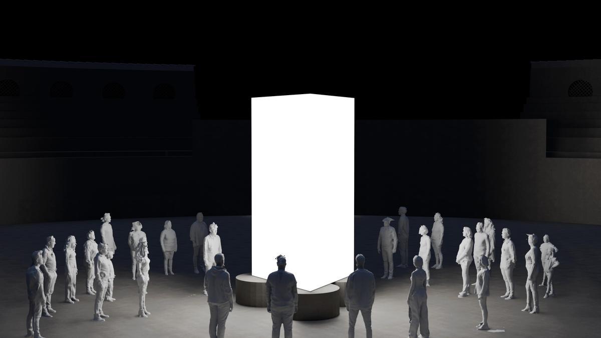 Videoinstalación creada para 'El vuelo de Hypnos'.