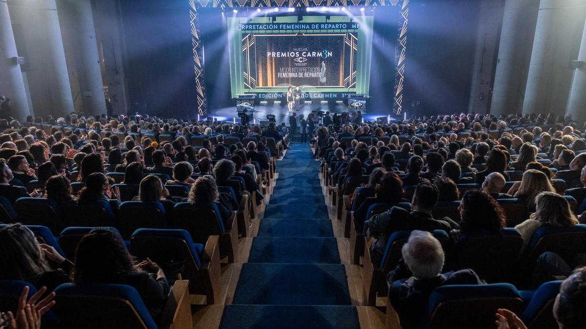 Imagen de archivo de la última gala de los Premios Carmen. El productor cordobés Antonio Pérez. Un momento de la grabación de 'Rita'.