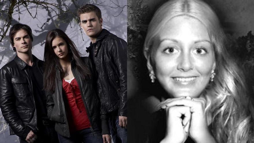Protagonistas de la serie de 'Crónicas vampíricas' (i) y la autora L. J. Smith (d).
