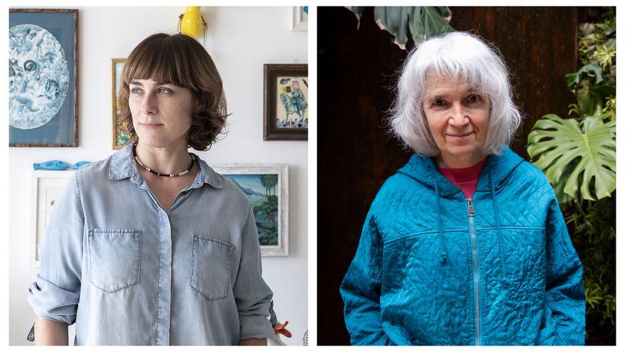 Sara Mesa, autora de 'Oposición', y Belén Gopegui, autora de 'Te siguen'. / EPC