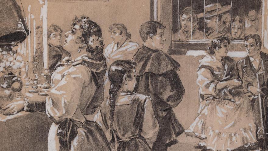 Dibujo inédito de Romero de Torres, preludio de 'Mira qué bonita era' / EFE