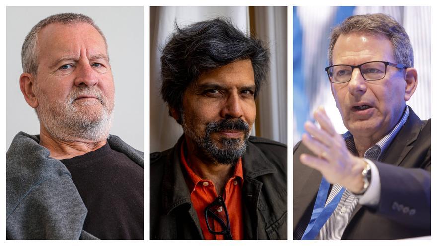 De izquierda a derecha, Vicenç Fisas, Pankaj Mishra y Robert D. Kaplan / EPC