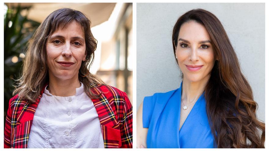 Laia Brufau, autora de 'Desafiant l'invisible', y Elizabeth Comen, autora de 'No seas exagerada'. / EPC