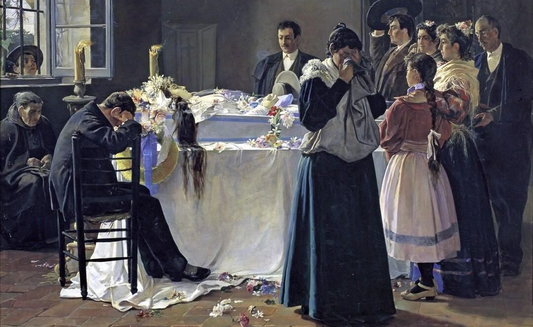 Lienzo '¡Mira qué bonita era!', de Julio Romero de Torres expuesto en su museo en Córdoba.