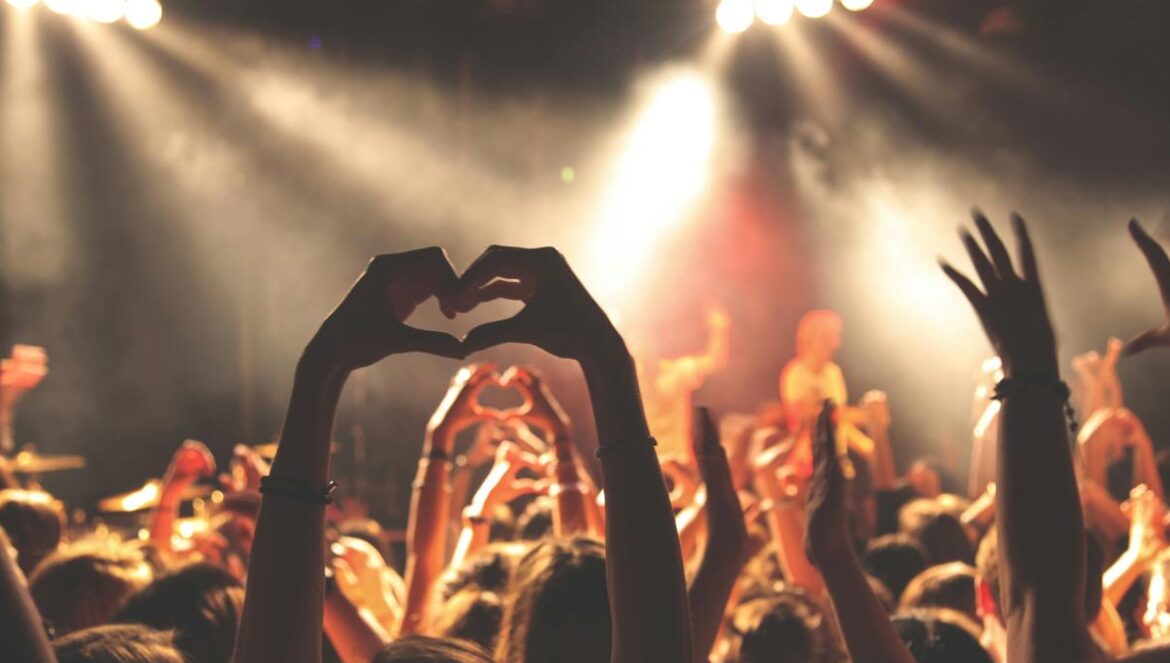 person performing heart hand gesture