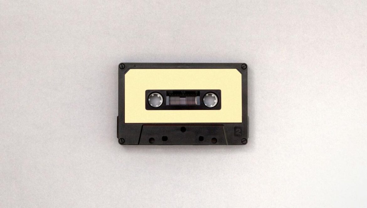 photo of black and brown cassette tape