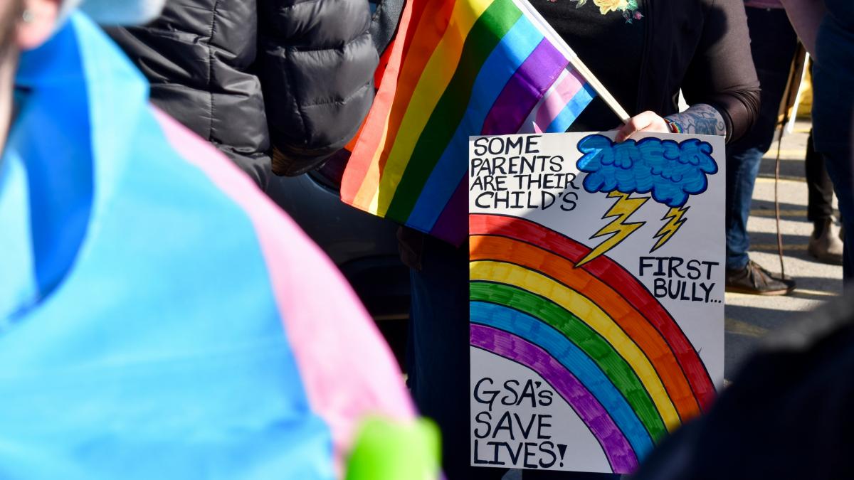 multicolored floral flag