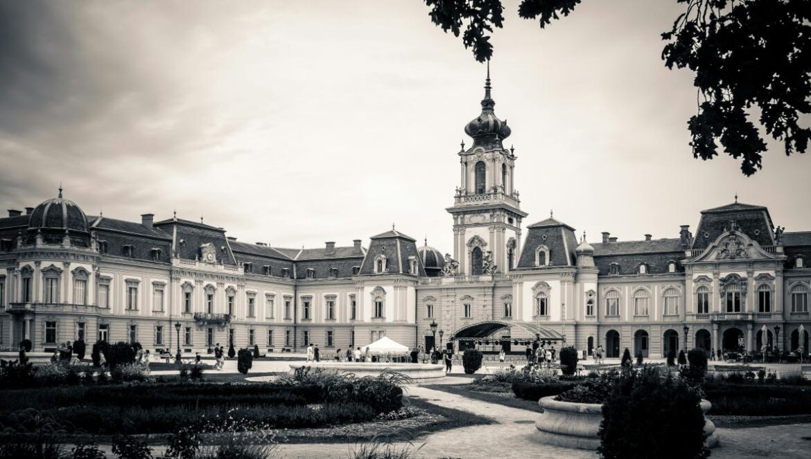 a large building with a tower