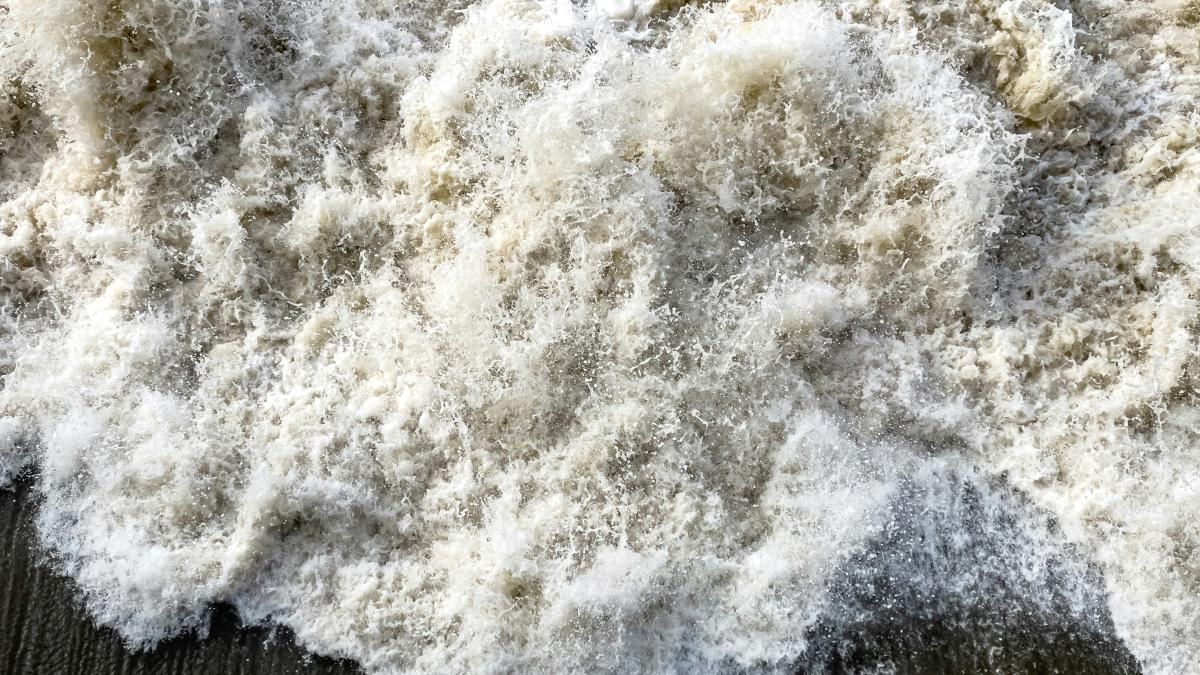 a close up of a bunch of water on the ground