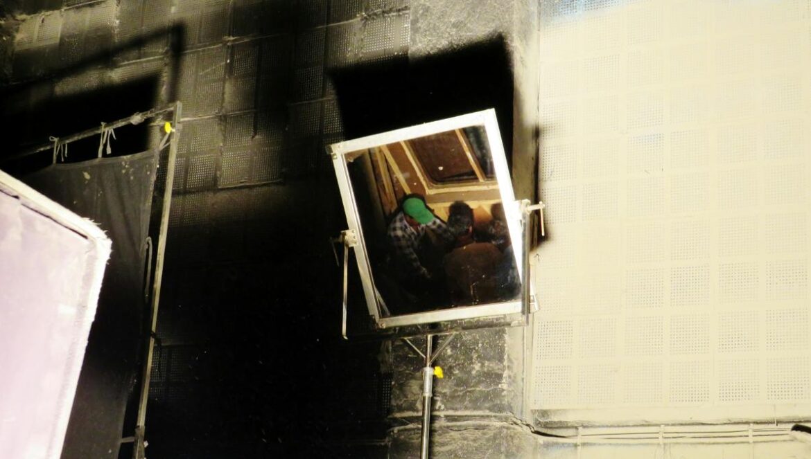 a picture of a person in a window