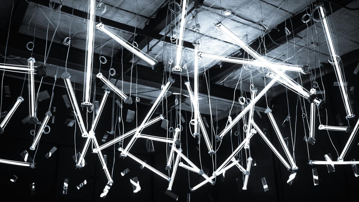 hanging lights art work