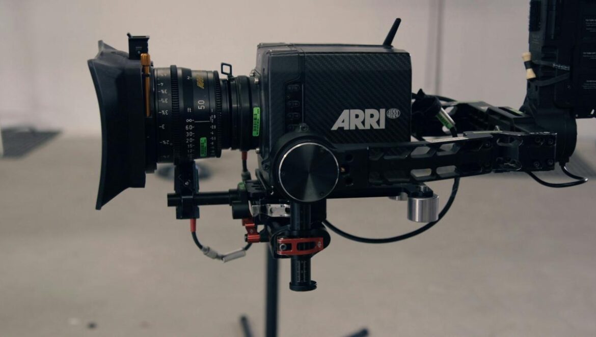 Arri video recorder in shallow focus lens