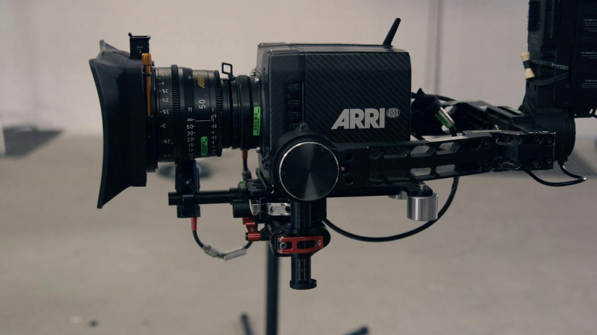 Arri video recorder in shallow focus lens